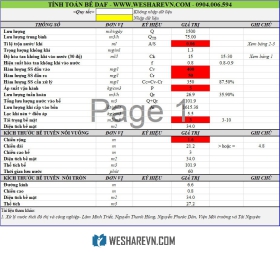 File tính toán bể tuyển nổi (DAF)