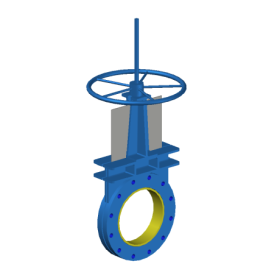 Bản vẽ van dao (knife valve) Autocad 3D