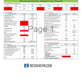 File tính toán bể Aerotank