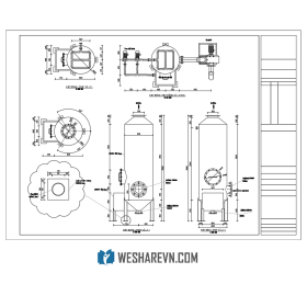Bản vẽ chi tiết tháp xử lý mùi