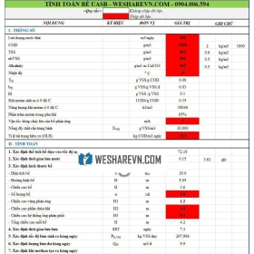 File tính toán bể UASB