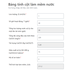 File tính toán thiết kế cột làm mềm nước